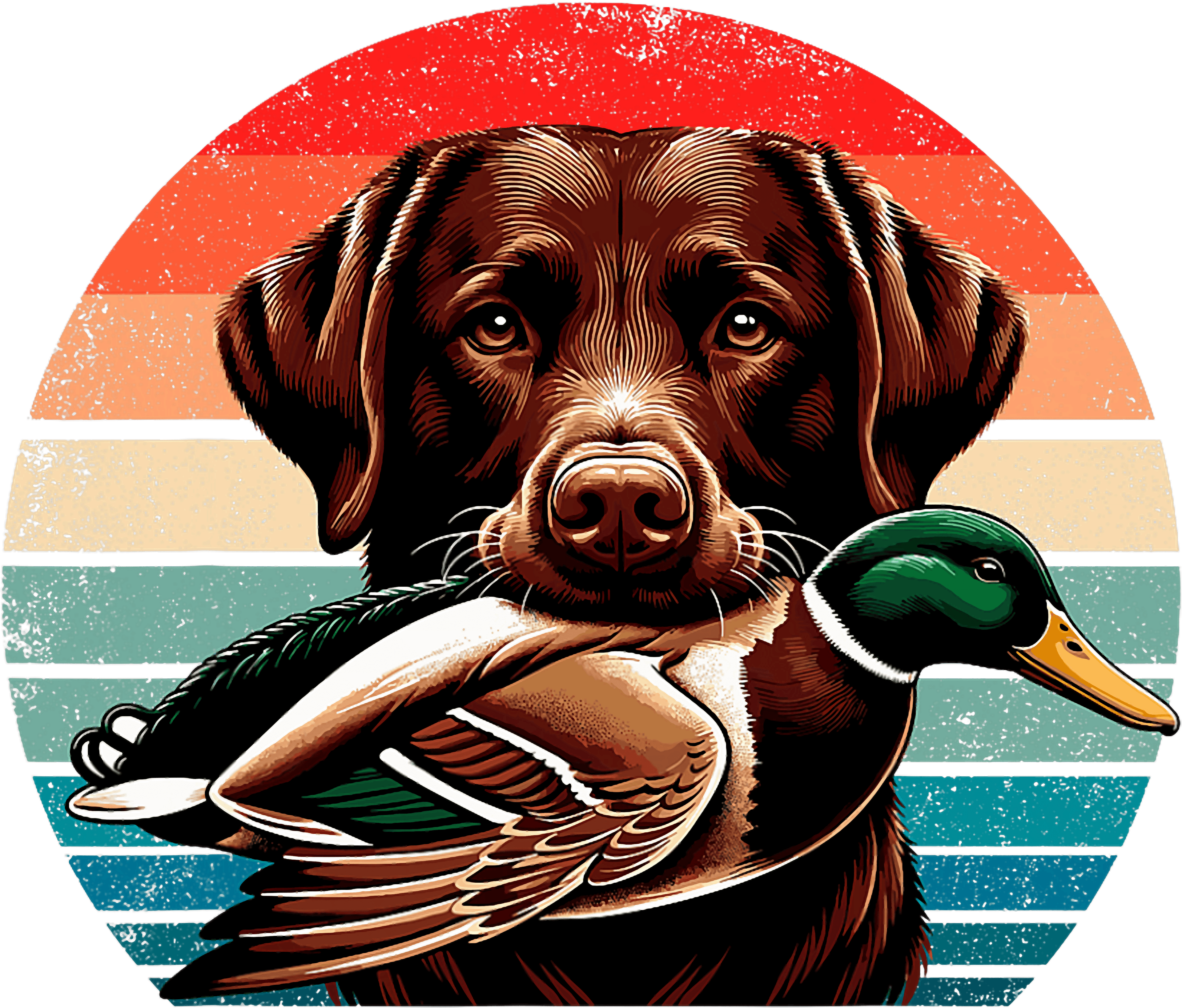 Duck Dog Brown Lab