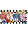 Checkered Background Floral MAMA